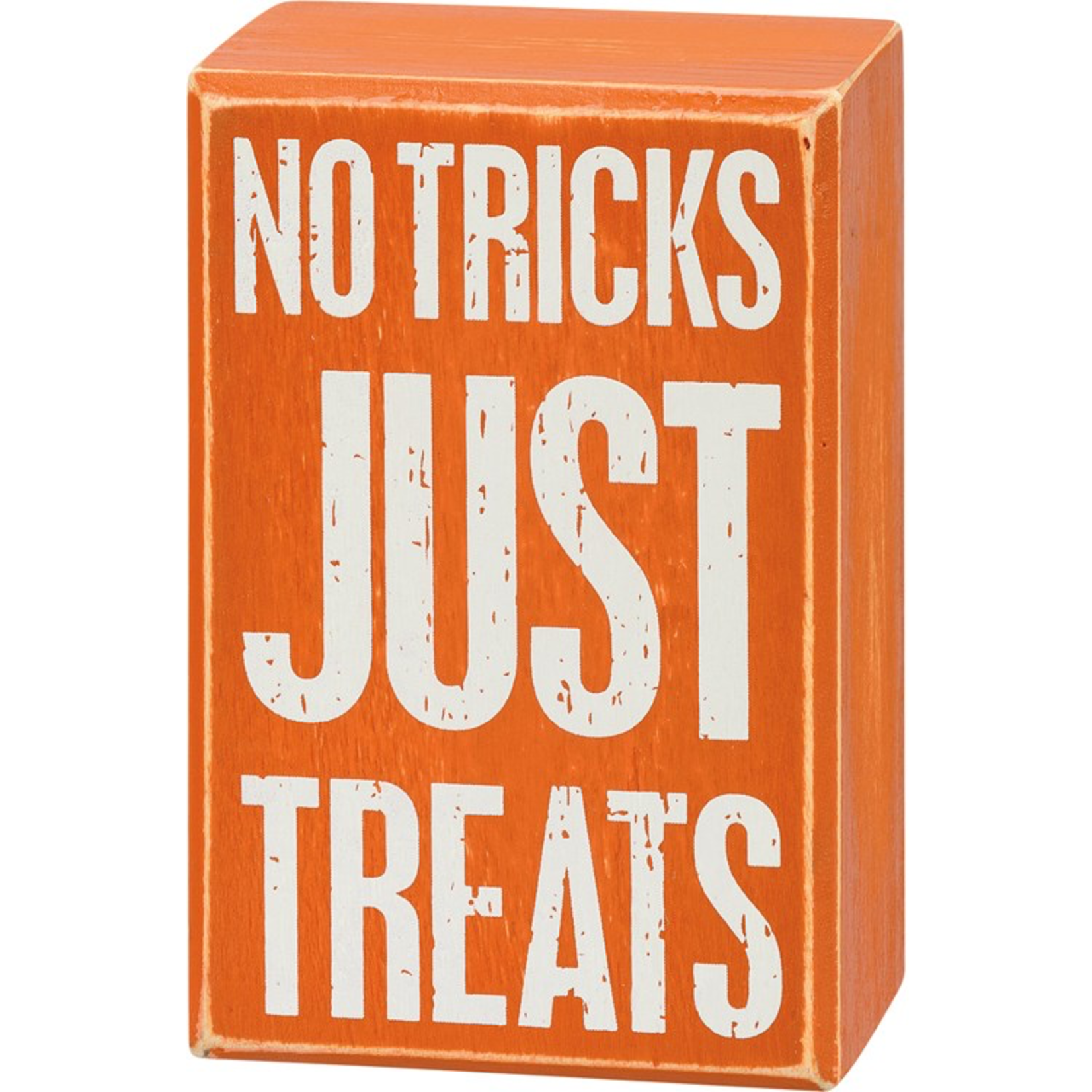 Primitives By Kathy No Tricks Just Treats Box Sign