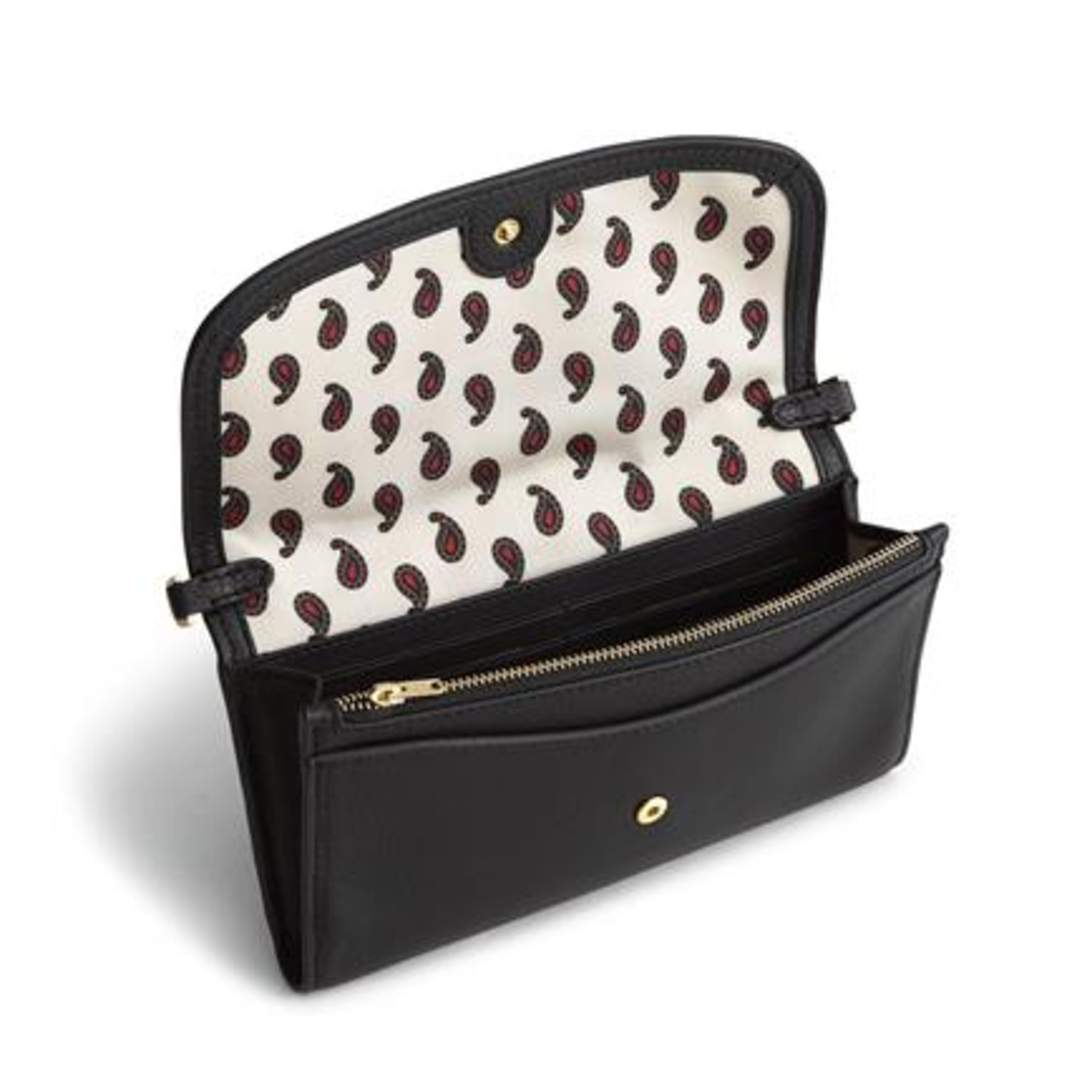 Vera Bradley Vera Bradley Leather Wildwood Wallet Crossbody Moonless Night