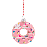 Midwest CBK Glass Donut Ornament Pink