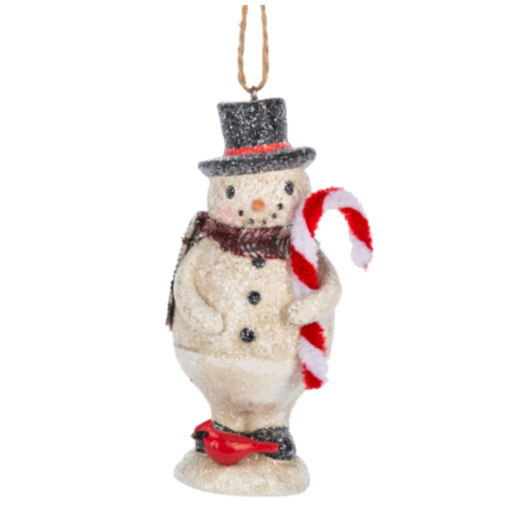 Midwest CBK Frosty Snowman Ornament w/Candy Cane