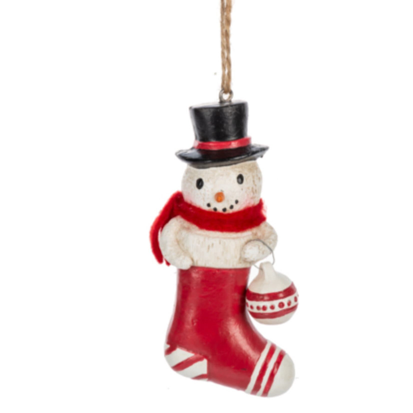 Midwest CBK Paper Pulp Snowman Ornament w/Ornament