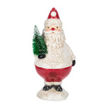 Midwest CBK Paper Pulp Frosty Santa Figurine w/Tree