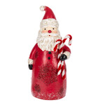 Midwest CBK Paper Pulp Frosty Santa Figurine w/Candy Cane