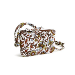 Vera Bradley Vera Bradley Zip Card Pouch Lanyard Marrakesh Vines Cream