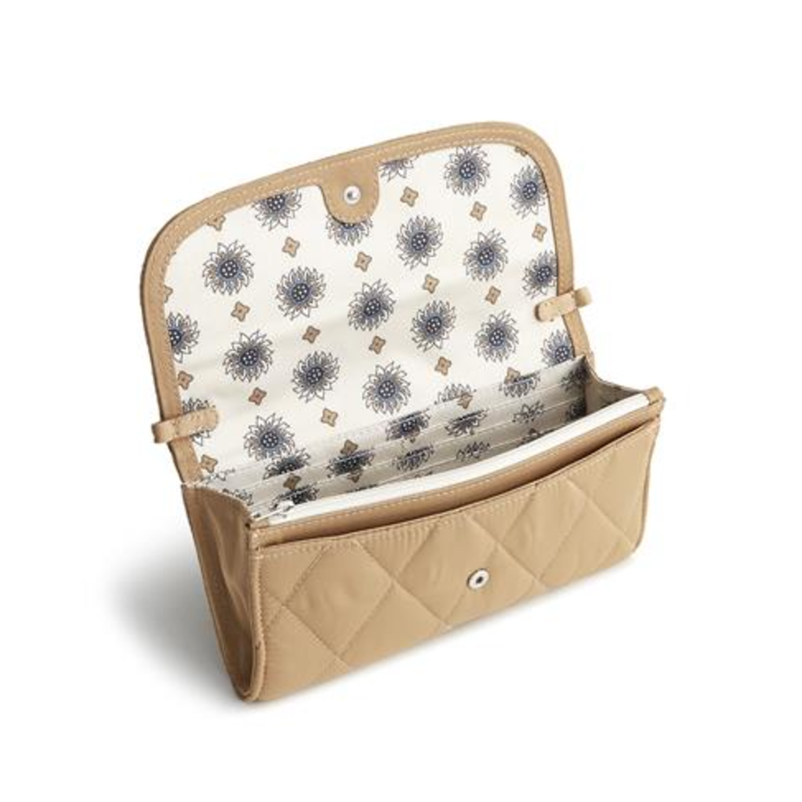 Vera Bradley Vera Bradley Polyester Twill Wildwood Wallet Crossbody Tiger's Eye