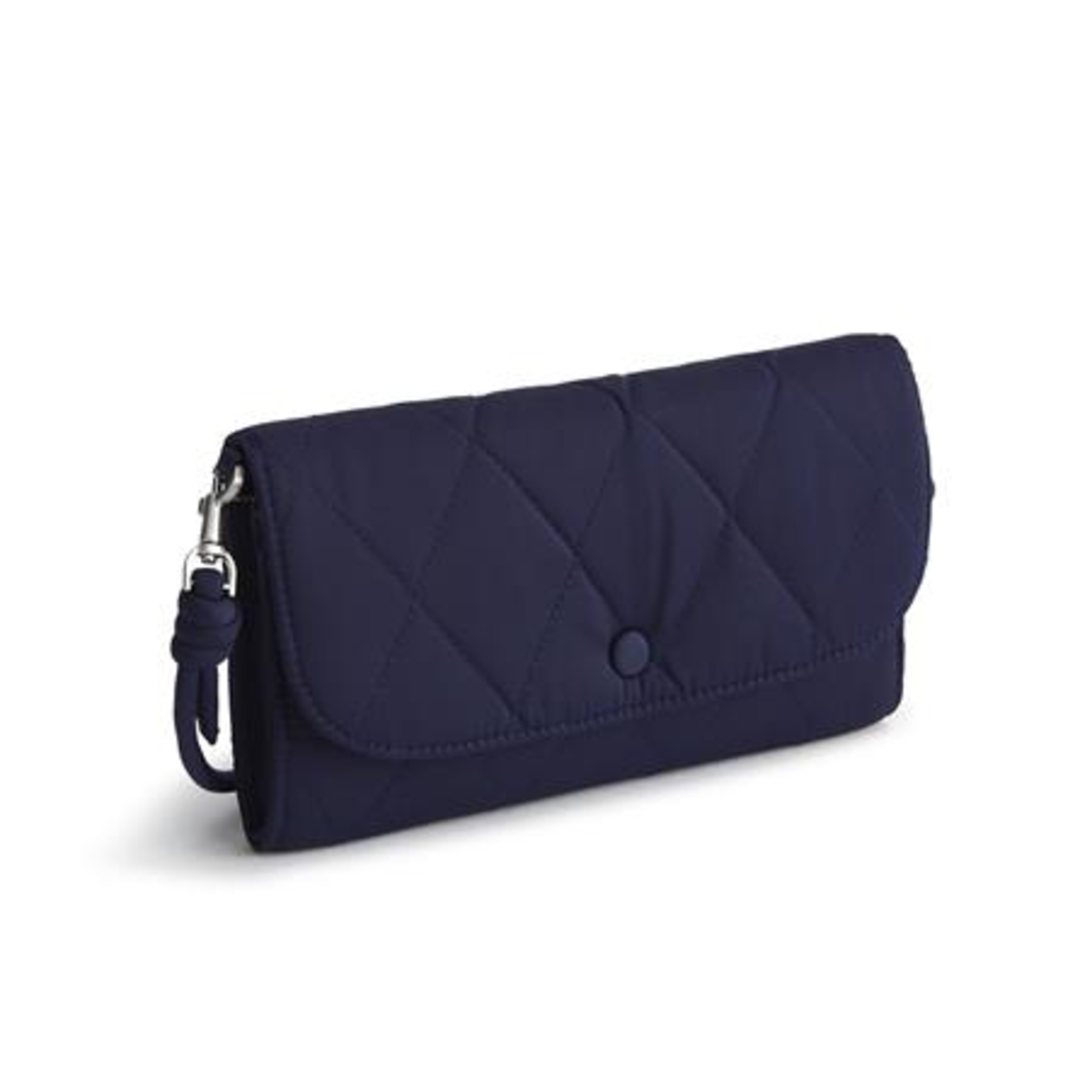 Vera Bradley Vera Bradley Polyester Twill Wildwood Wallet Crossbody Peacoat