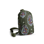 Vera Bradley Vera Bradley Ripstop Polyester Small Lorman Sling Backpack Kew Gardens Green