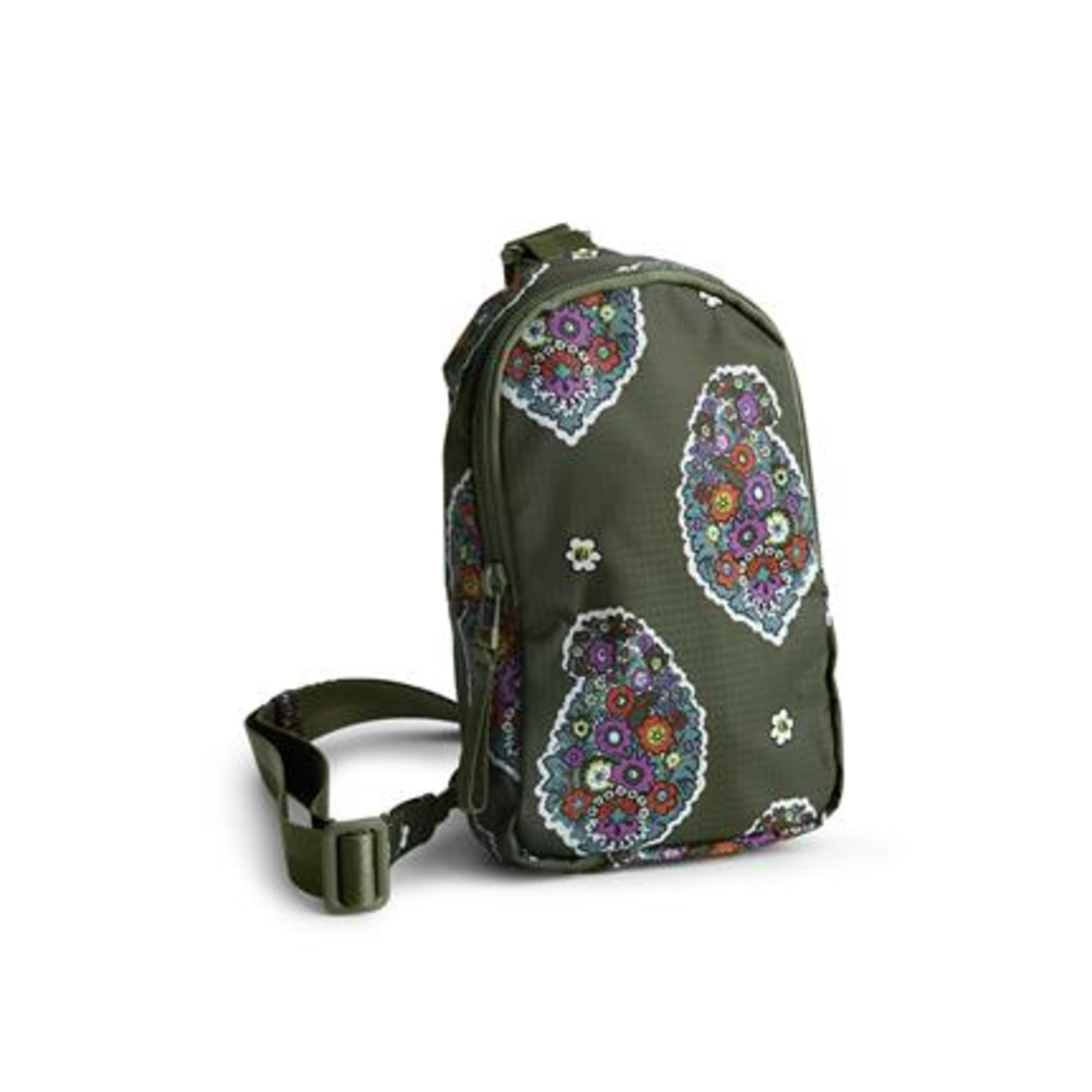 Vera Bradley Vera Bradley Ripstop Polyester Small Lorman Sling Backpack Kew Gardens Green