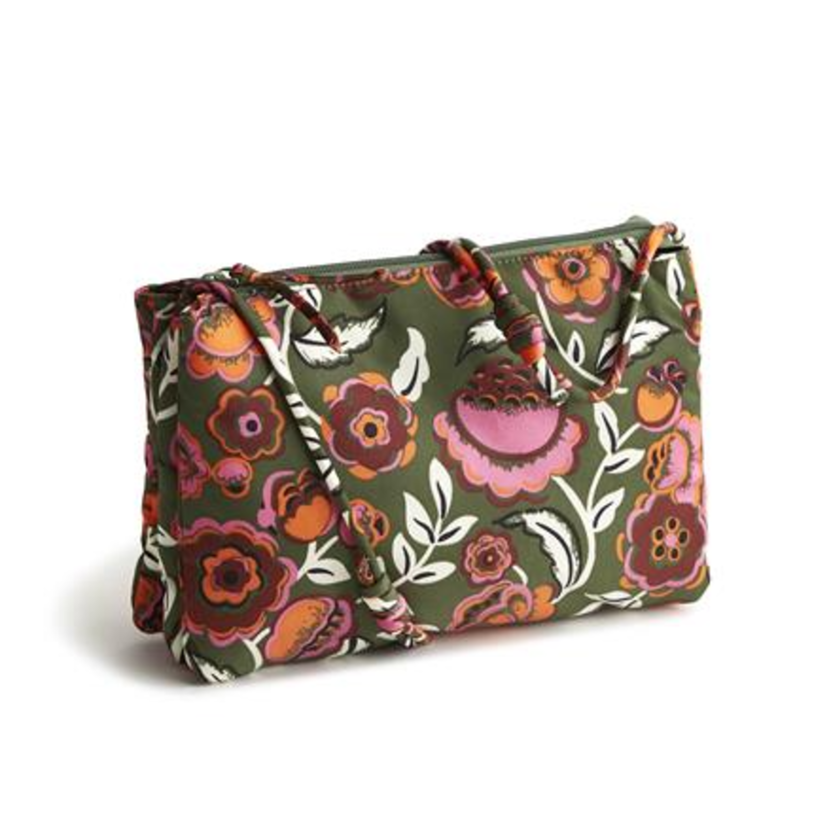 Vera Bradley Vera Bradley Nylon Twill Foxbury Crossbody Bubbly Flowers Green