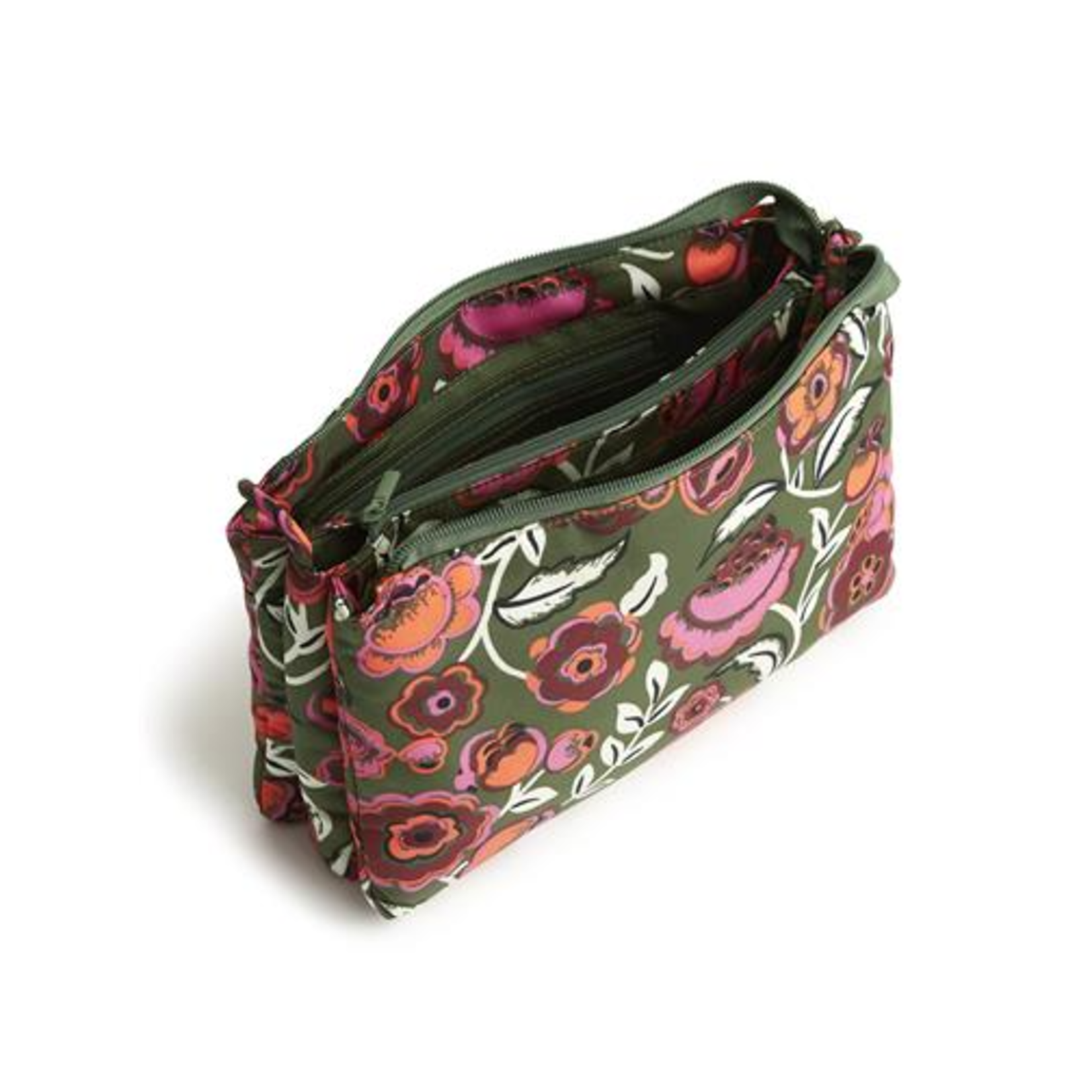 Vera Bradley Vera Bradley Nylon Twill Foxbury Crossbody Bubbly Flowers Green