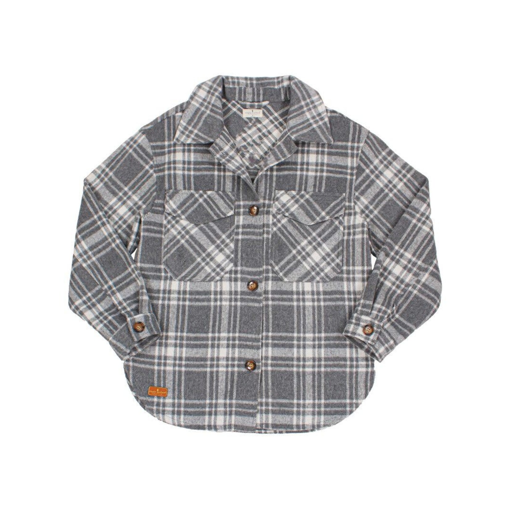 Simply Southern Simply Southern Shacket Jacket Black Plaid (Gray)