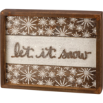 Primitives By Kathy Let It Snow Box Sign