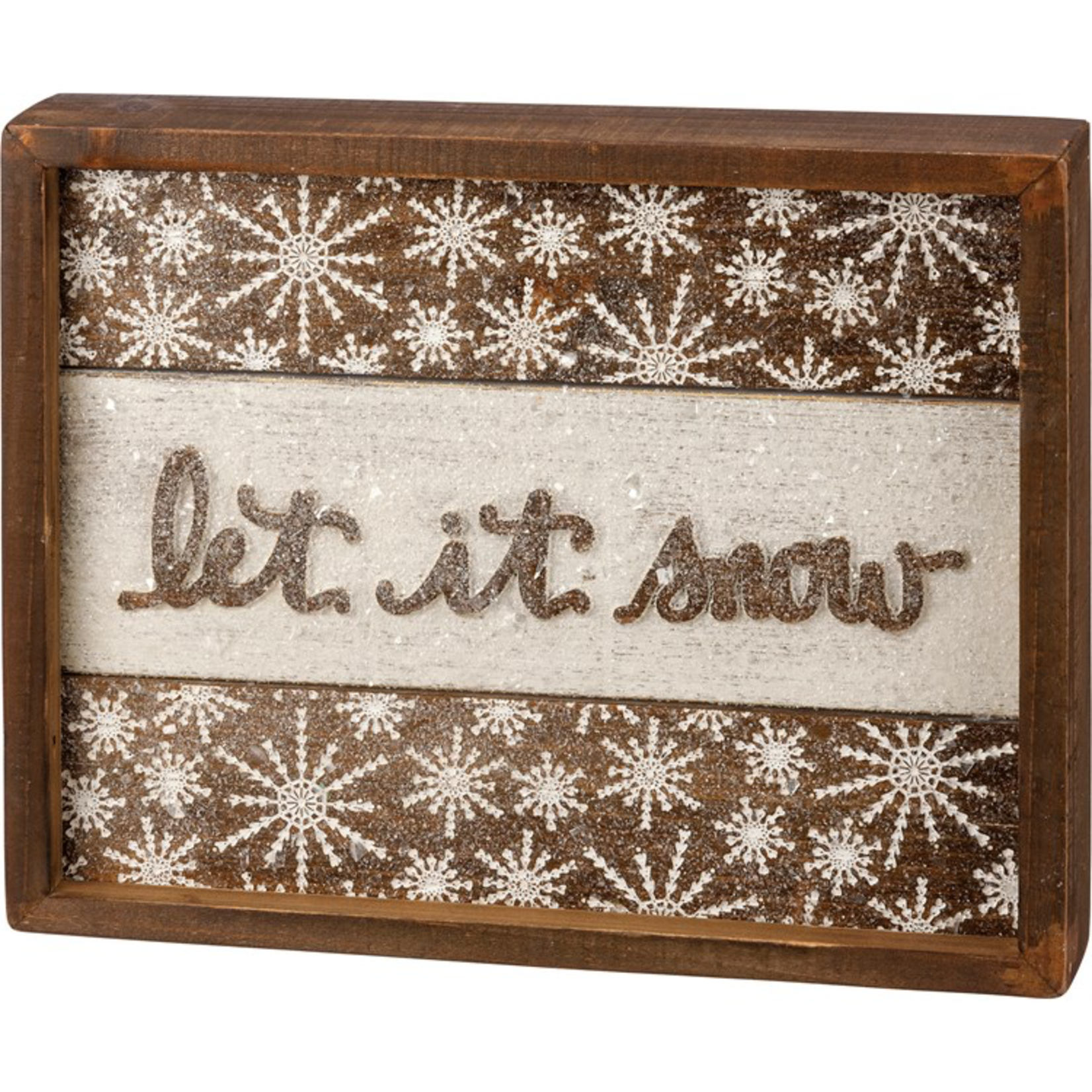 Primitives By Kathy Let It Snow Box Sign