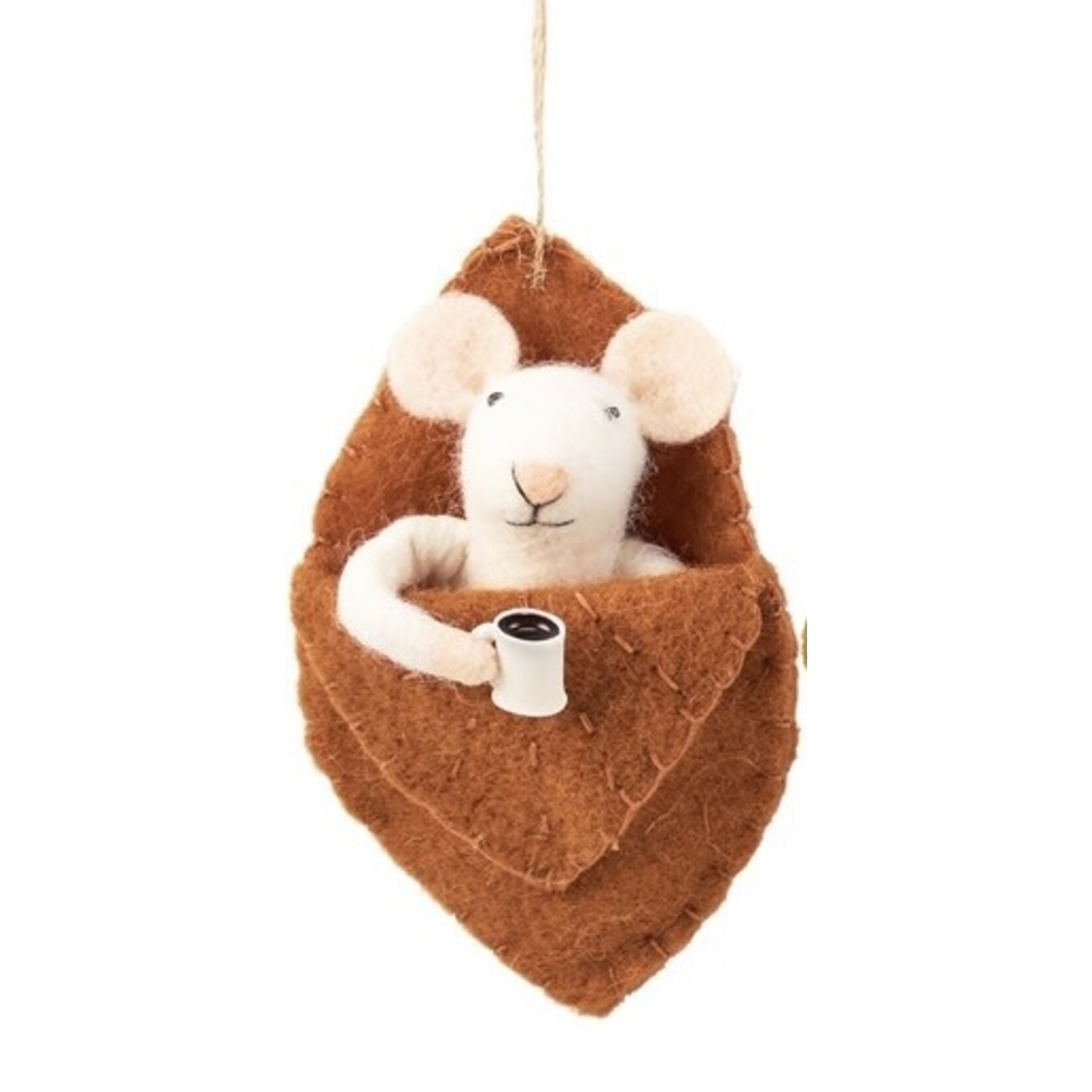 Primitives By Kathy Mouse in Leaf Ornament Brown