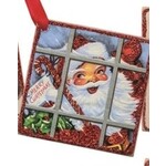 Primitives By Kathy Retro Santa Ornament Window