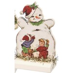 Primitives By Kathy Retro Snowman w/Children