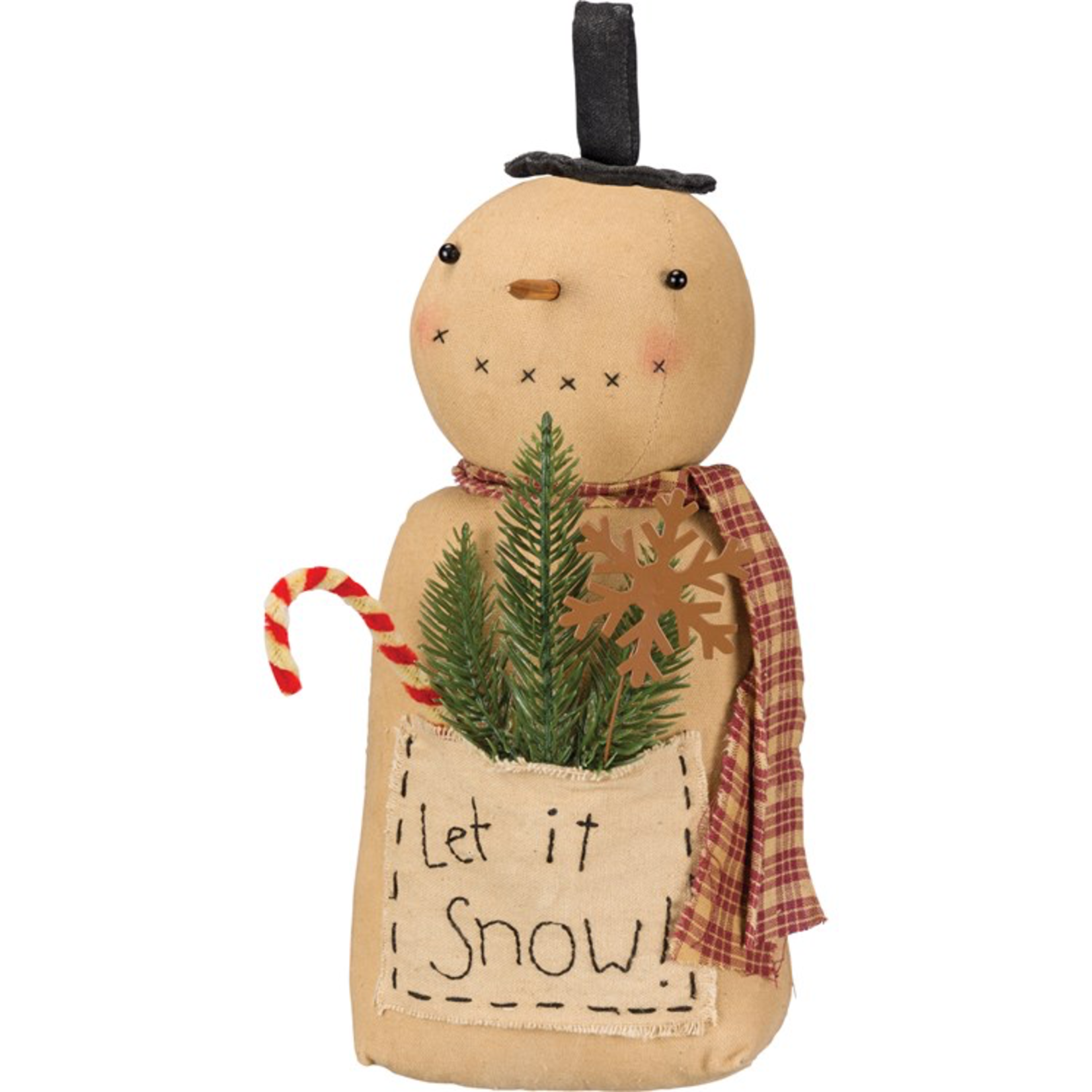 Primitives By Kathy Primitive Let it Snow Pocket Snowman