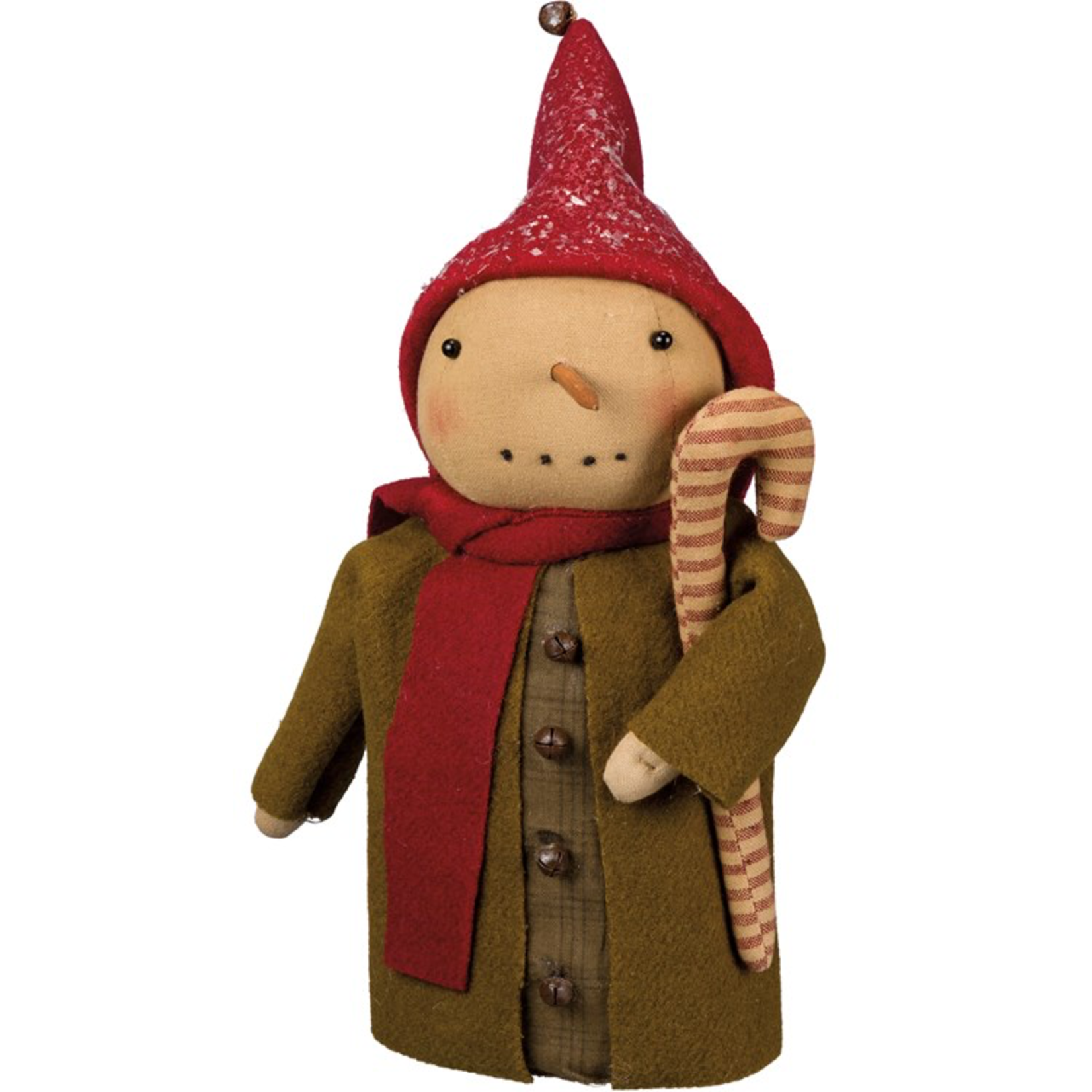Primitives By Kathy Primitive Green Coat Snowman