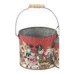 Primitives By Kathy Retro Snowman Bucket Large