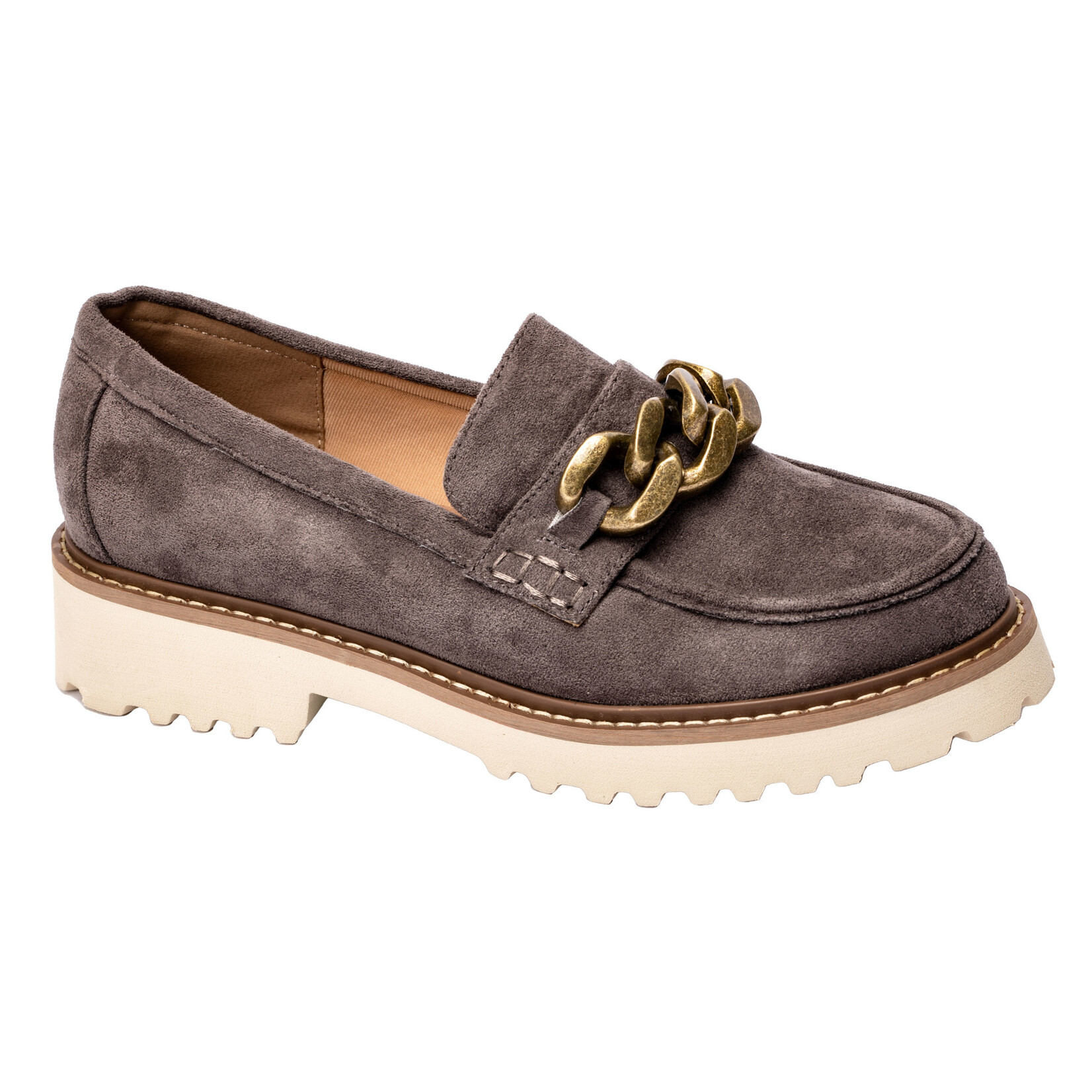 Corkys Corkys Literally Faux Suede Loafers Light Grey