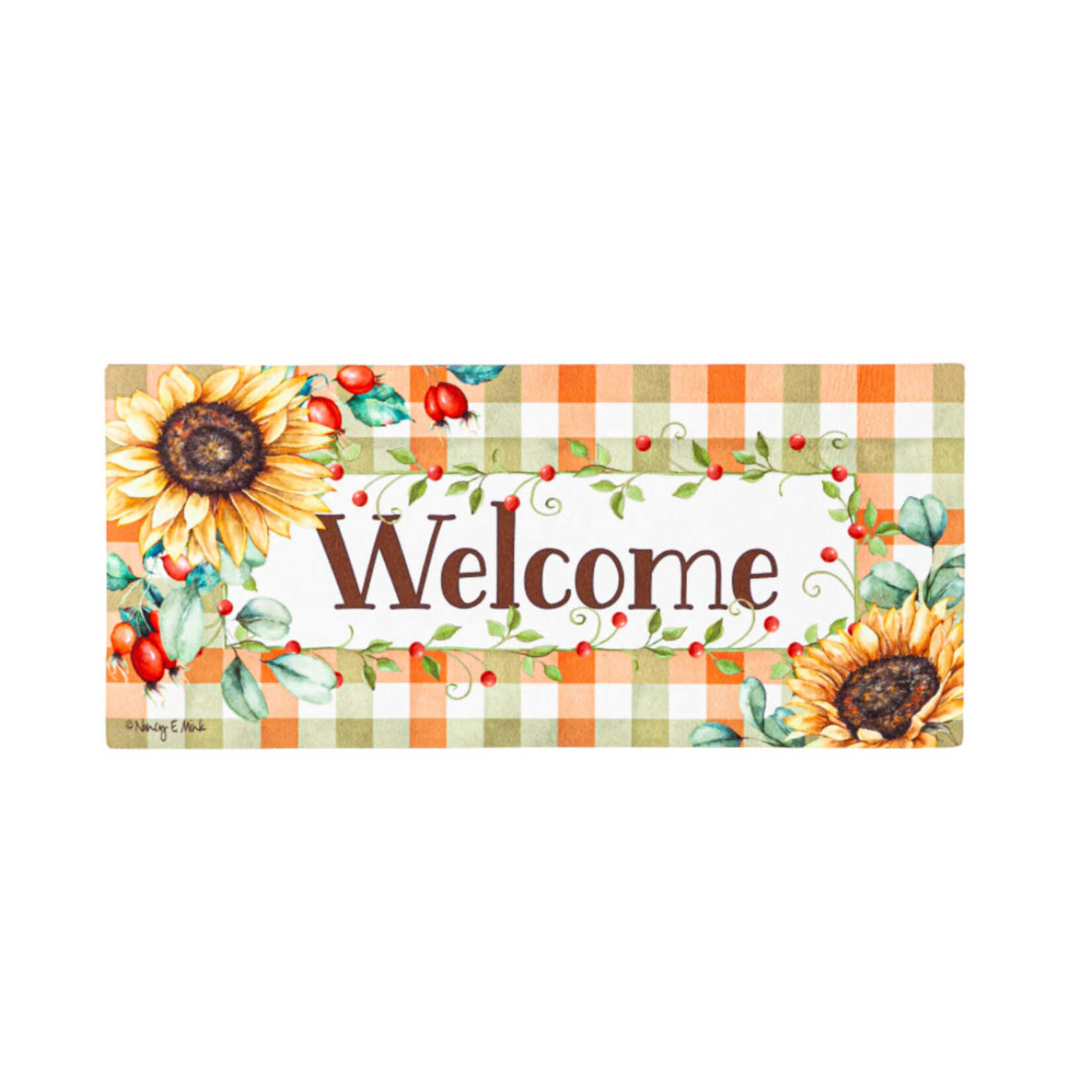 Evergreen Farmhouse Fall Wreath Switch Mat