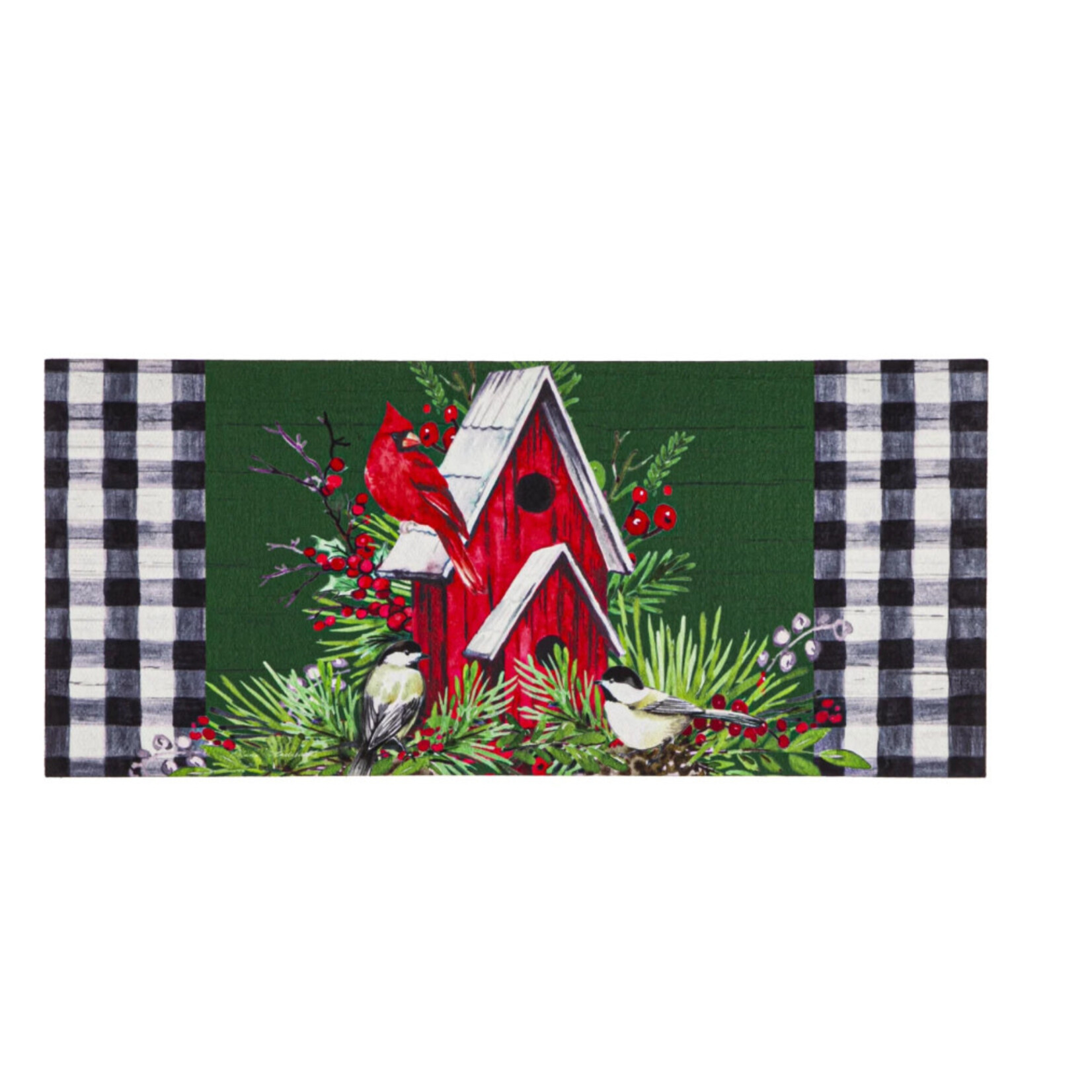 Evergreen Christmas Cardinal Birdhouse Switch Mat