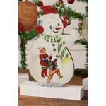 Audrey’s Vintage Snowman Cutout w/Children