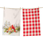 Audrey’s Cardinals & Red Plaid Tea Towels