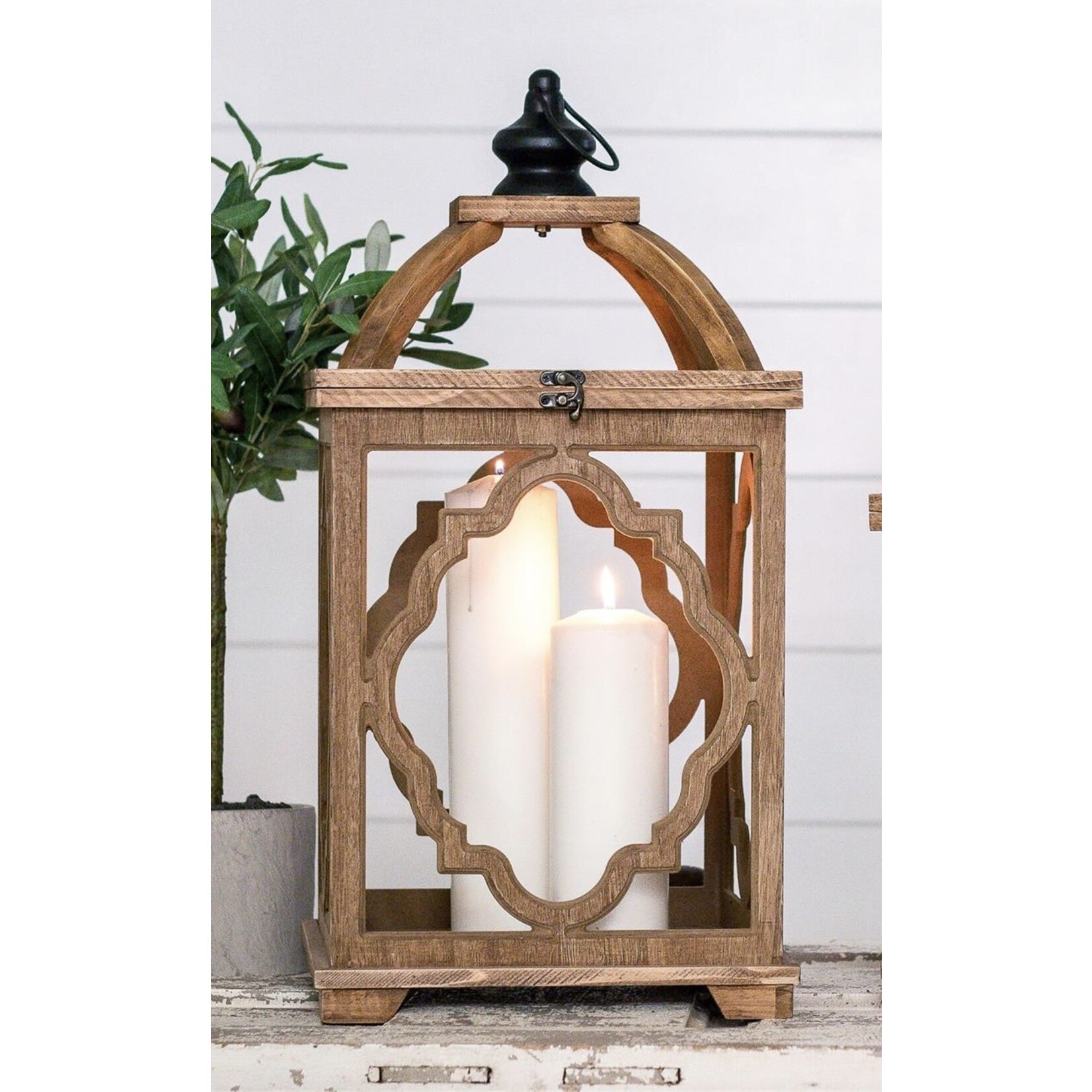 Audrey’s Wood Cutout Lantern Large
