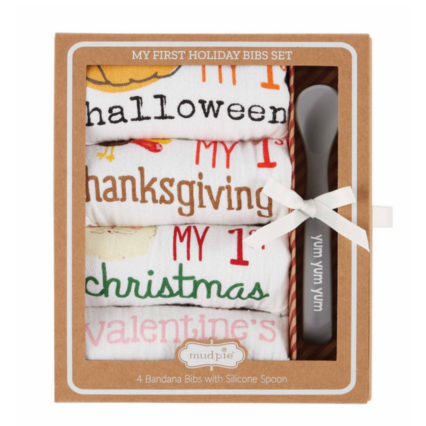Mudpie Mudpie My 1st Holiday Bib Set