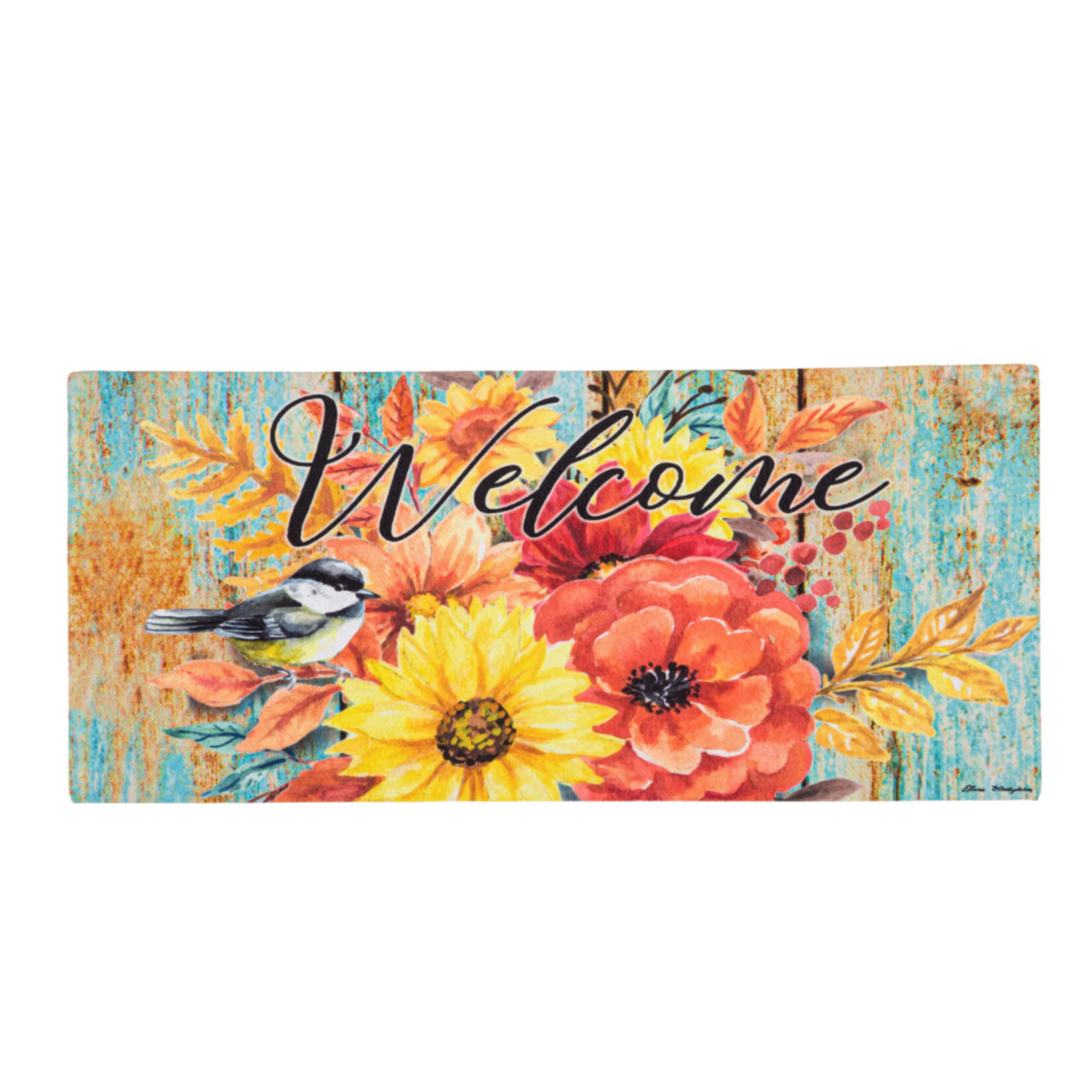 Evergreen Fall Welcome (Bird) Boots Switch Mat