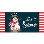 Evergreen Holly Snowman Switch Mat (Let it Snow)