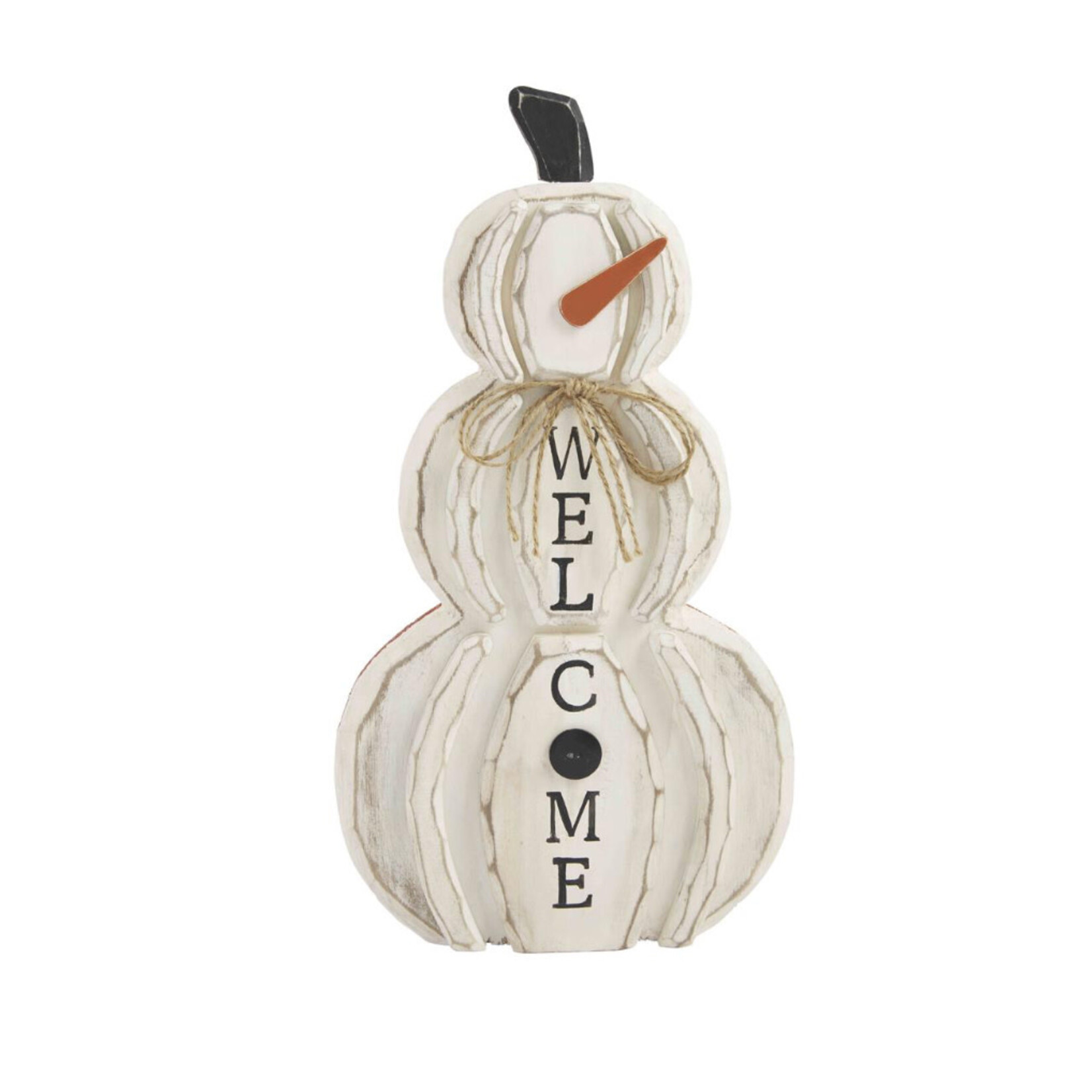 Mudpie Pumpkin Snowman Reverse Plaque