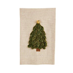 Mudpie Mudpie Velvet Ribbon Tree Towel Light Green