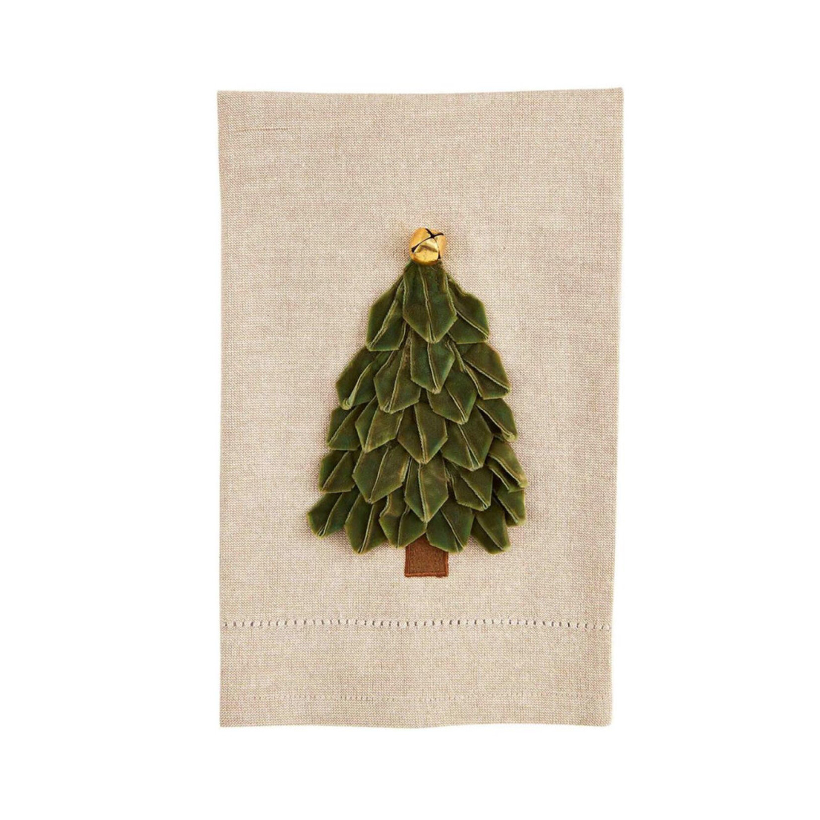 Mudpie Mudpie Velvet Ribbon Tree Towel Light Green