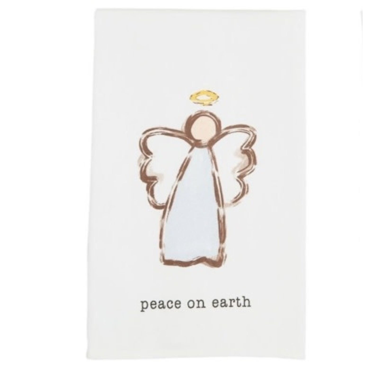 Mudpie Mudpie Peace On Earth Angel Cotton Towel