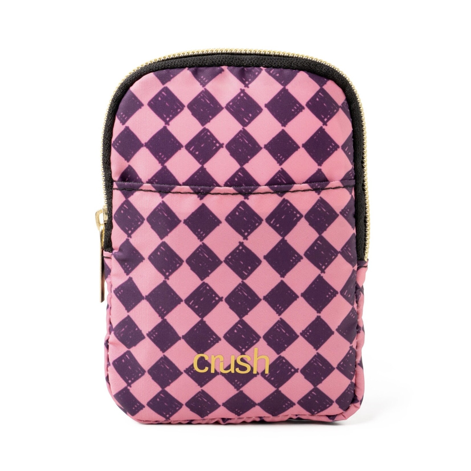 Crush Crush Water Bottle Pouch Pink Check