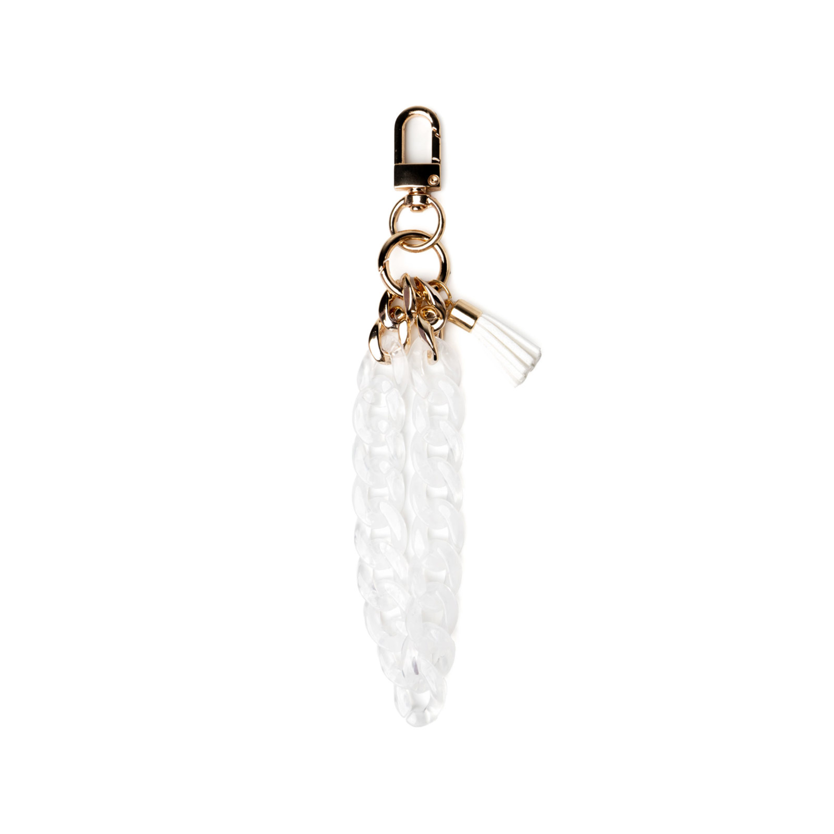 Crush Crush Keep It Together Wristlet Keychain White