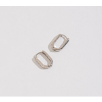 Howards Howards Small Link Huggie Hoop Earrings Silver