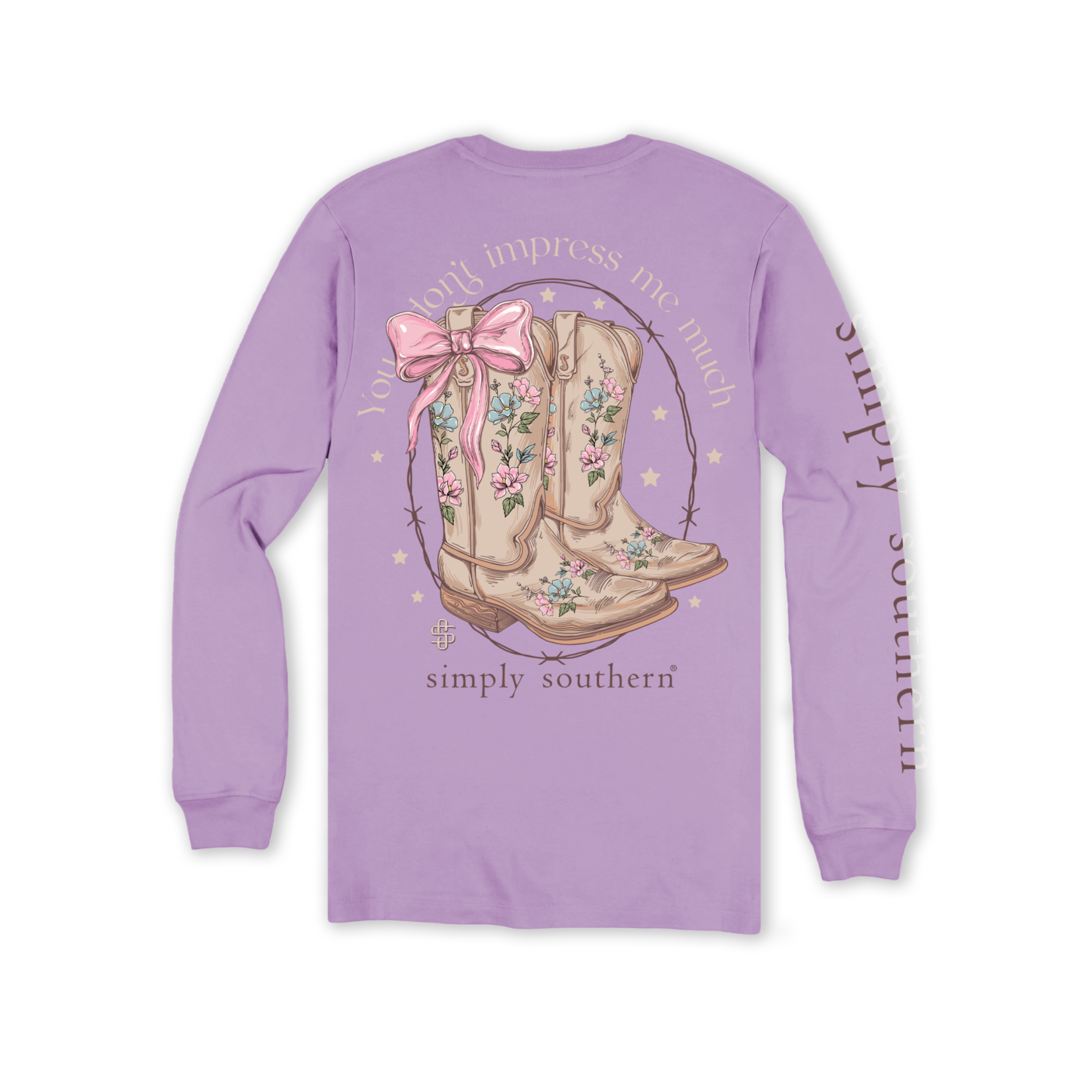 Simply Southern Simply Southern Long Sleeve Impress Lilac Small