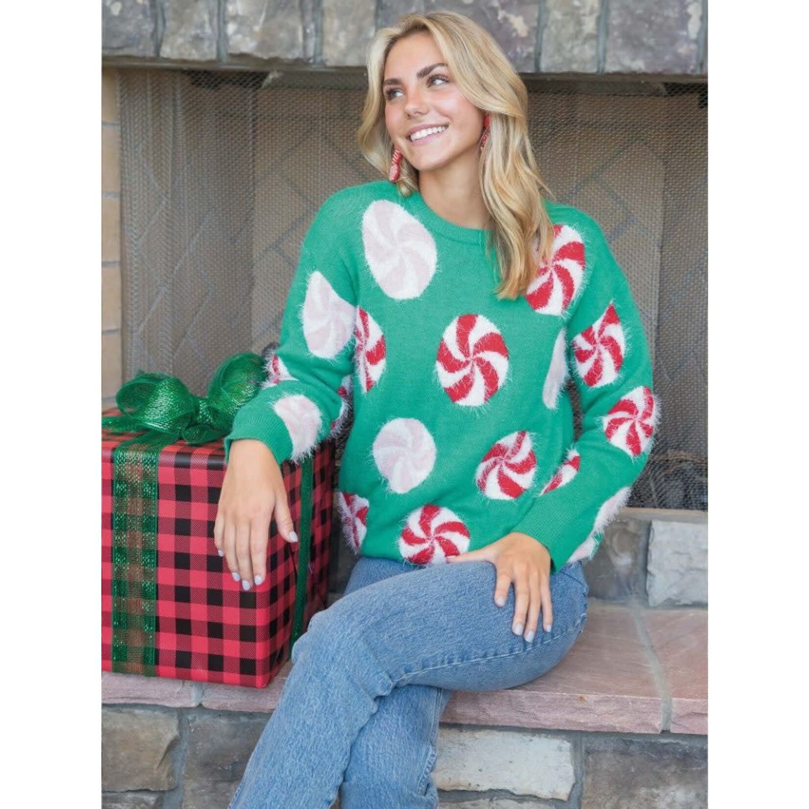 Simply Southern Simply Southern Sweater Fuzzy Candy