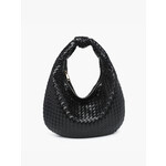 Jen & Co Jen & Co Valentina Woven Hobo Black M2522