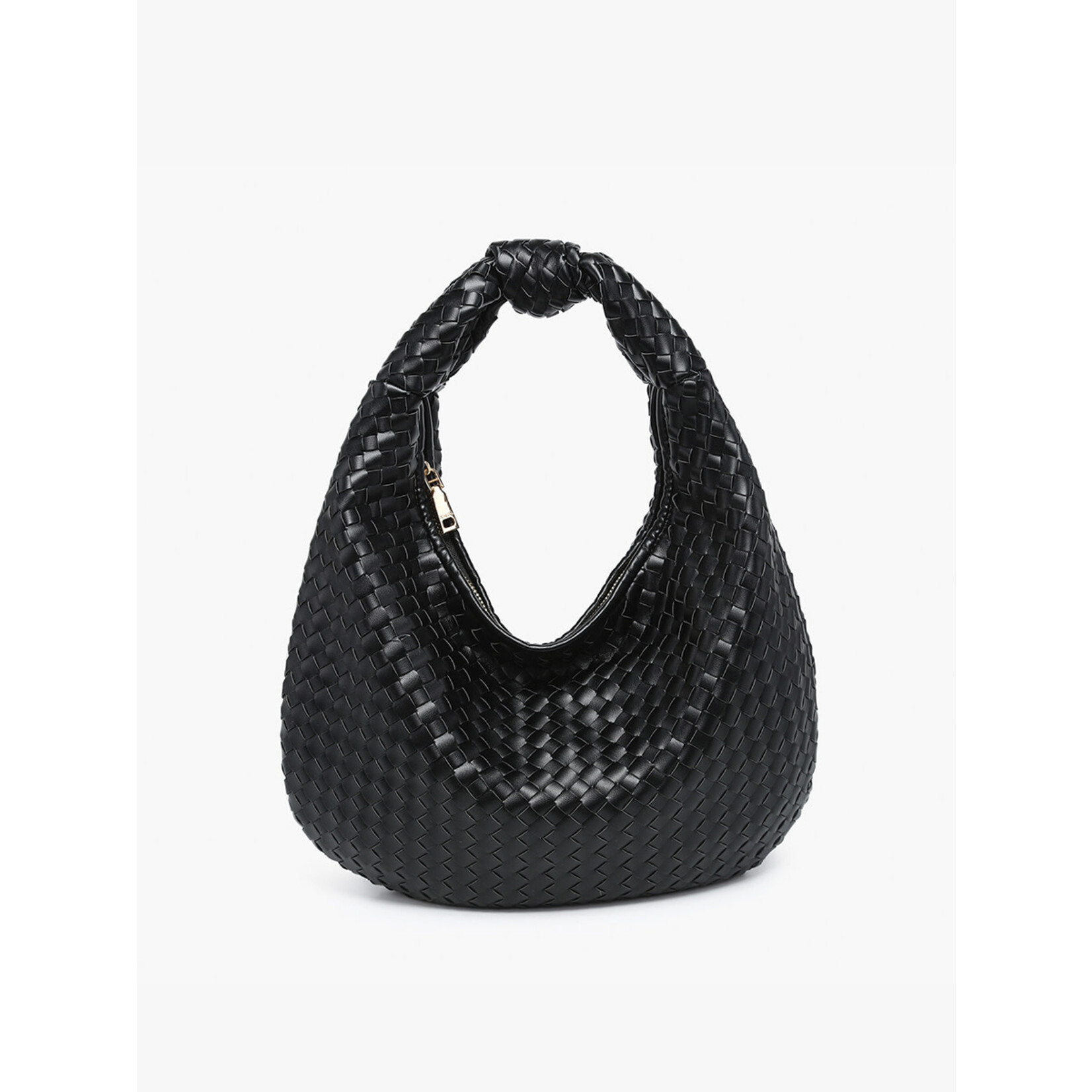 Jen & Co Jen & Co Valentina Woven Hobo Black M2522