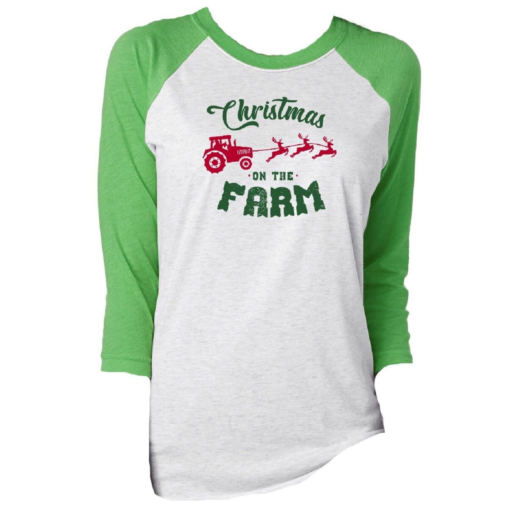 Jane Marie Jane Marie Christmas on the Farm 3/4 Sleeve Raglan