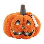 Mudpie Mudpie Light Up Orange Sherpa Pumpkin