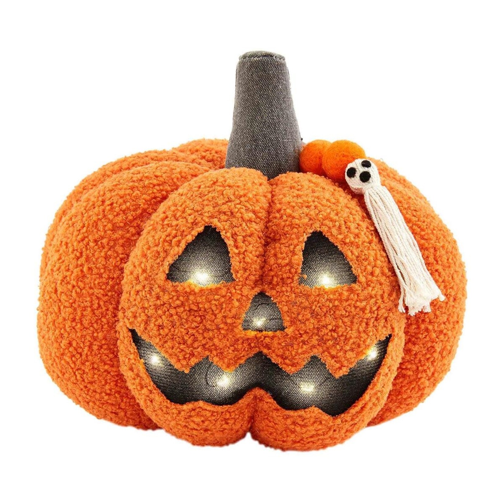 Mudpie Mudpie Light Up Orange Sherpa Pumpkin