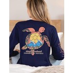 Simply Southern Simply Southern Long Sleeve Turtle Tracking Waves Eclipse