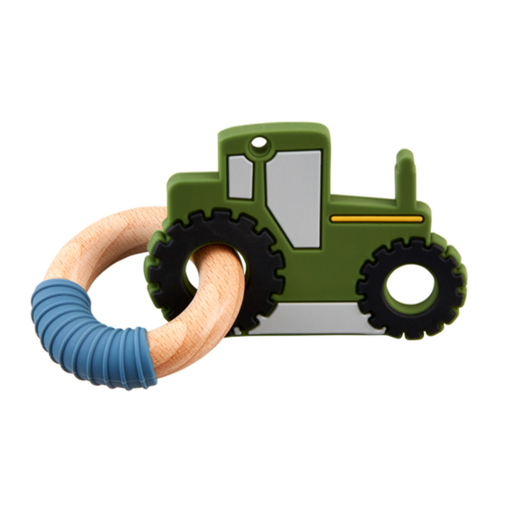 Mudpie Mudpie Tractor Silicone Teether Green