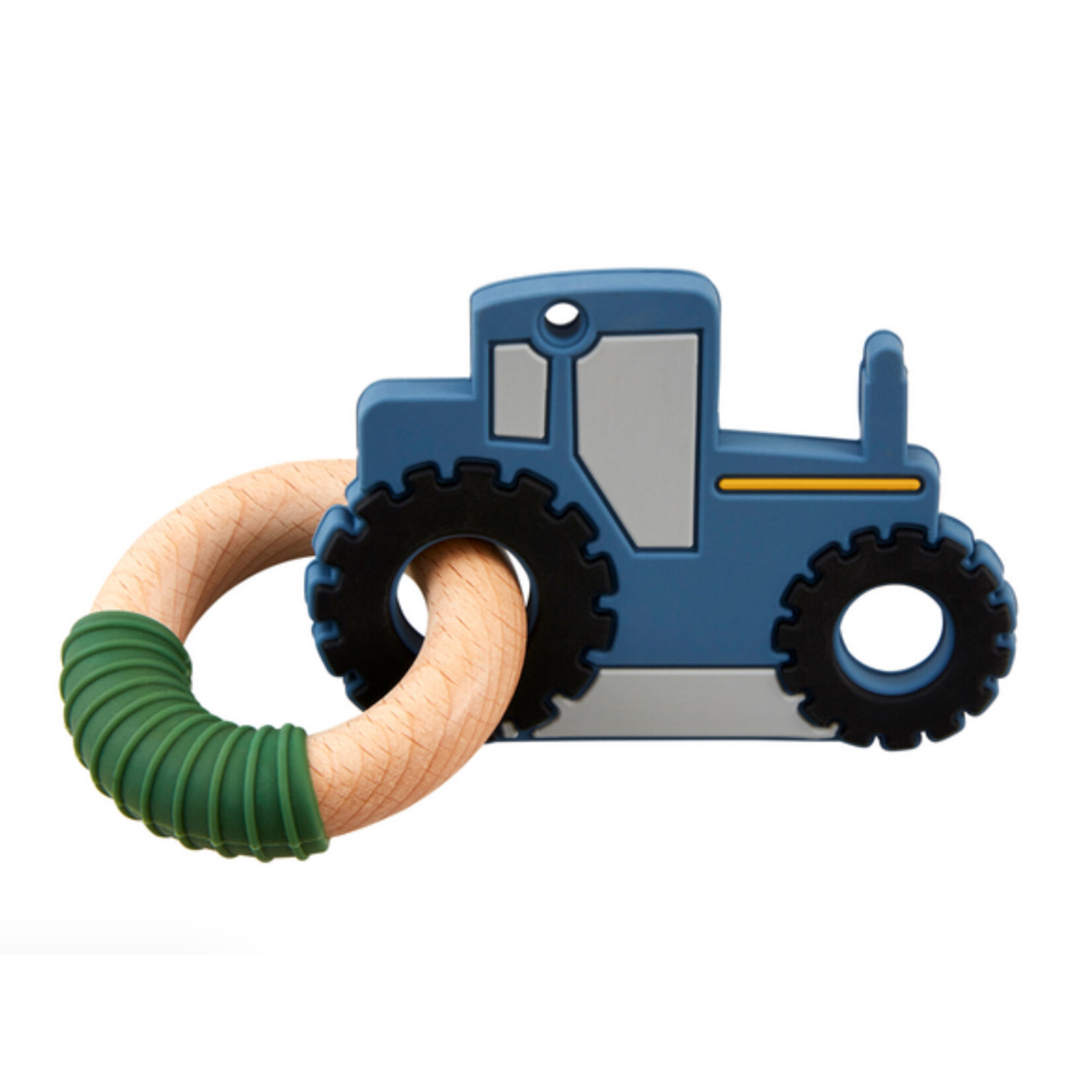 Mudpie Mudpie Tractor Silicone Teether Blue