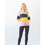 Sew in Love Sew In Love Crewneck Knit Long Sleeve Sweater Navy Blush